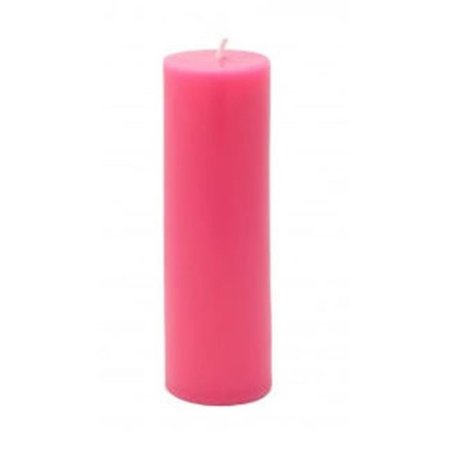 ZEST CANDLE Zest Candle CPZ-117-24 2 x 6 in. Hot Pink Pillar Candle -24pcs-Case - Bulk CPZ-117_24